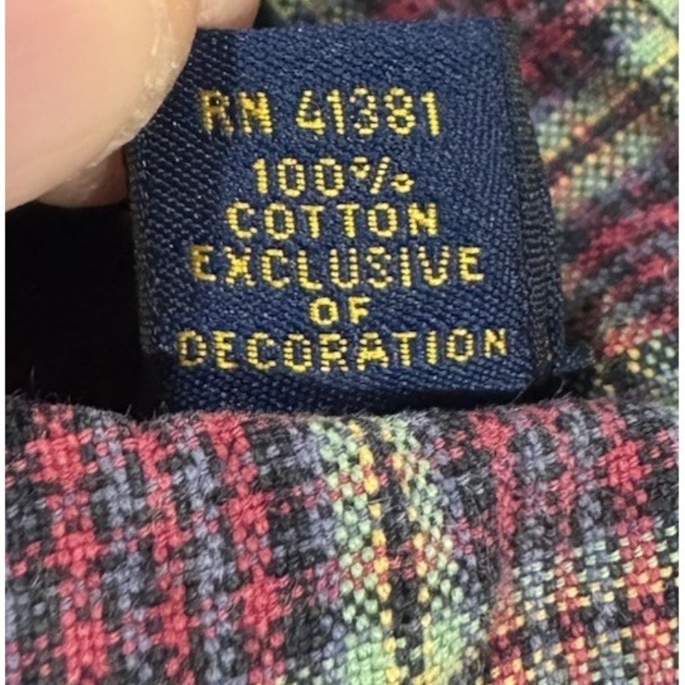 Ralph Lauren Shirt Mens Large Burgundy Olive Plaid Cotton Button Down Preppy - Picture 4 of 8